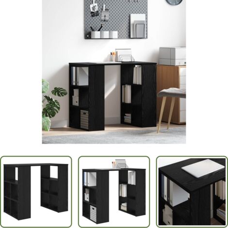 Scrivania moderna -  Scrivania Rovere Nero 90 x 50 x 75 cm Legno multistrato