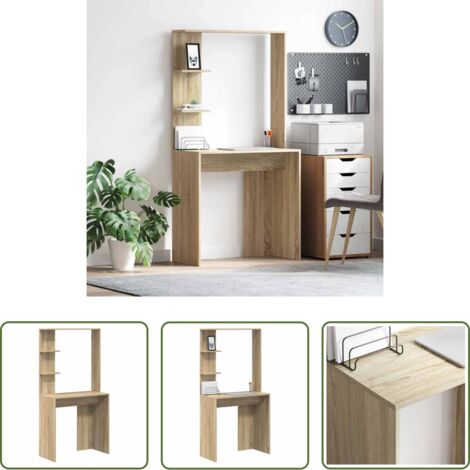 Scrivania moderna -  Scrivania Rovere Sonoma 78,5 x 37 x 154,5 cm Legno multistrato