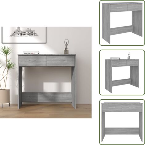 Scrivania moderna - vidaXL Scrivania Grigio Sonoma 80x40x75 cm in Legno Multistrato - Scrivania per studio