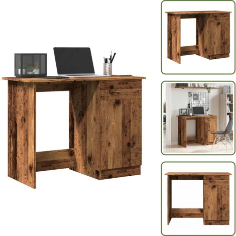 Scrivania moderna - vidaXL Scrivania Legno Antico 100x50x76 cm in Legno Multistrato - Scrivania da studio