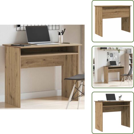 Scrivania moderna - vidaXL Scrivania Rovere Artigianale 90x50x74 cm in Legno Multistrato - Scrivania artigianale