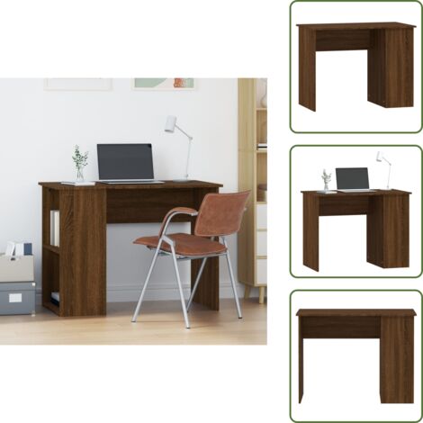 Scrivania moderna - vidaXL Scrivania Rovere Marrone 100x55x75 cm in Legno Multistrato - Scrivania con scomparti