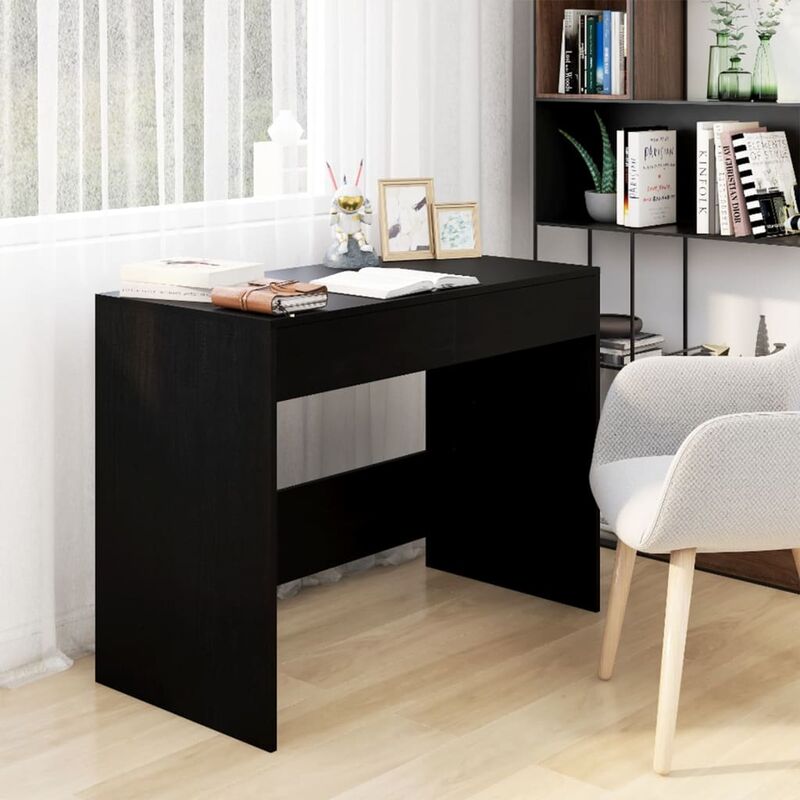 Maison du'Monde - Scrivania Nera 101x50x76,5 cm in Truciolato - Zwart