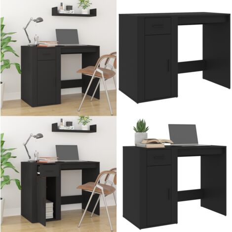 Scrivania Nero 100x49x75 cm in Legno Multistrato - Scrivania da ufficio - Scrivania moderna