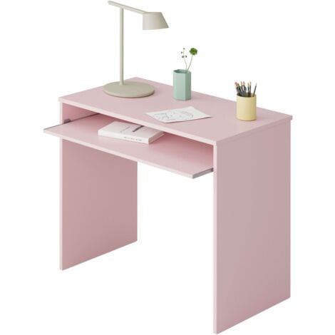 Scrivania per cameretta bambini I-Joy, in melamina, rosa o bianco, 90 cm