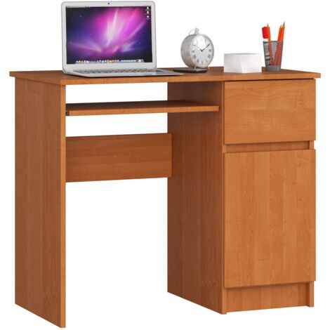 Scrivania per computer AKORD PIKSEL Ontano 90 cm 1 anta 1 cassetto 90x50x77 cm Modello a destra