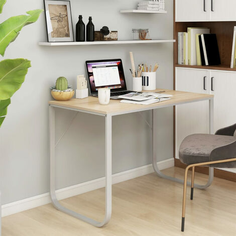 scrivania bianca con contenitore Scrivania di lusso leggero con deposito  casa bianca in legno PC Scrivania moderna che studia scrivania con 2