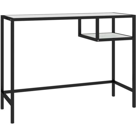 Scrivania per Computer Trasparente in Vetro 100x36x74 cm Colori Diversi