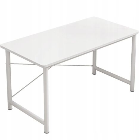 Scrivania per computer per ragazzi, stile Loft moderno, con un grande piano di 100 cm, colore bianco.
