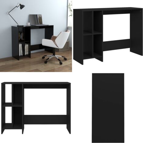 Scrivania per Portatile Nera 102,5x35x75 cm Legno Multistrato - Scrivania in legno multistrato - Scrivania moderna