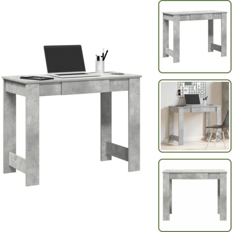 Scrivania per ufficio - vidaXL Scrivania Grigio Cemento 100x45x75 cm in Legno Multistrato - Scrivania per soggiorno