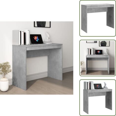 Scrivania per ufficio - vidaXL Scrivania Grigio Cemento 90x40x72 cm in Legno Multistrato - Scrivania per studio