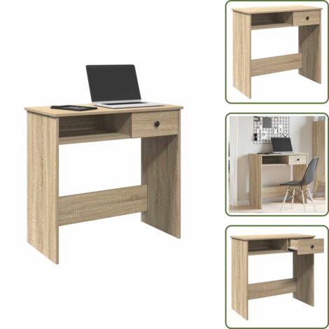 Scrivania per ufficio - vidaXL Scrivania Rovere Sonoma 80x40x75 cm in Legno Multistrato - Scrivania per camera da letto
