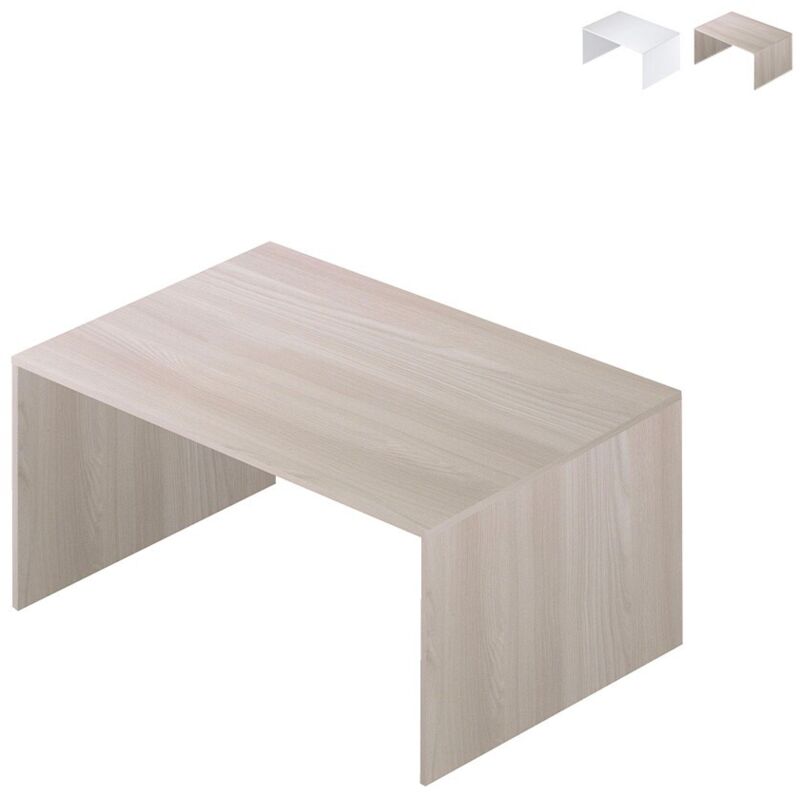 Sarmog - Petit bureau en bois d'orme clair 120x73x h73 cm