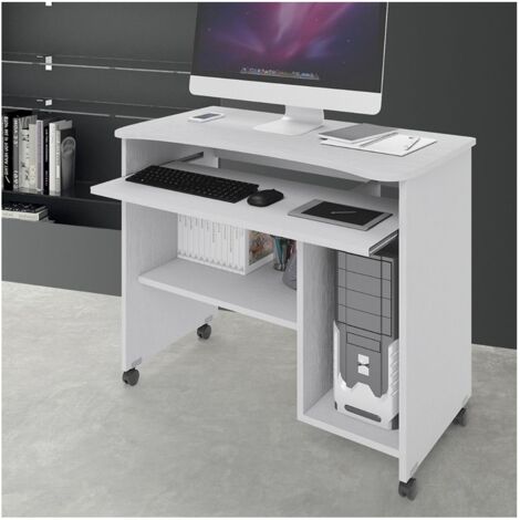 Scrivania porta computer pc 93 cm Cercando bianco frassinato
