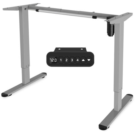 Scrivania regolabile in altezza 71-119 cm, Scrivania fissa/supportata, Telaio elettrico per scrivania, grigio