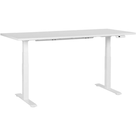 Scrivania regolabile in altezza elettricamente bianco 180 x 80 cm DESTINES