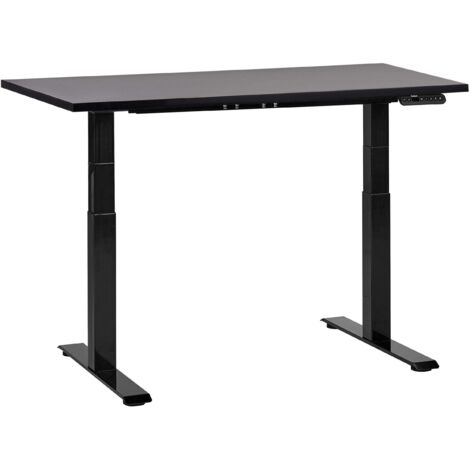 Scrivania regolabile in altezza elettricamente nero 120 x 72 cm DESTINES