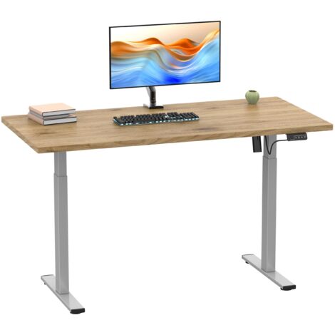 Scrivania Regolabile Elettrica JUMMICO - Base Con USB, Vaschetta Cavi E Ruote - Nero - Foto 9