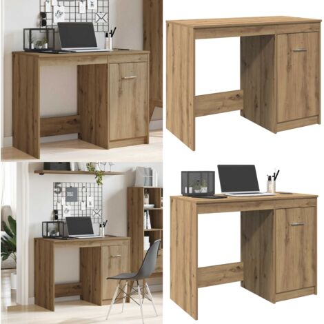 Scrivania Rovere Artigianale 100x50x76 cm in Legno Multistrato - Scrivania da ufficio - Scrivania moderna