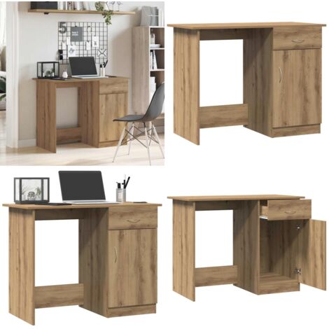 Scrivania Rovere Artigianale 100x50x76 cm in Legno Multistrato - Scrivania multistrato - Scrivania rovere artigianale