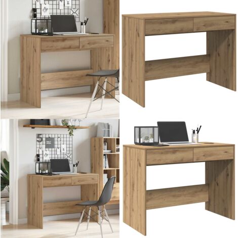 Scrivania Rovere Artigianale 101x50x76,5cm in Legno Multistrato - Scrivania da ufficio - Scrivania in truciolato