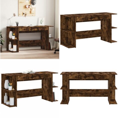 Scrivania Rovere Fumo 140x50x75 cm in Legno Multistrato - Scrivania Rovere Fumo - Scrivania in legno multistrato