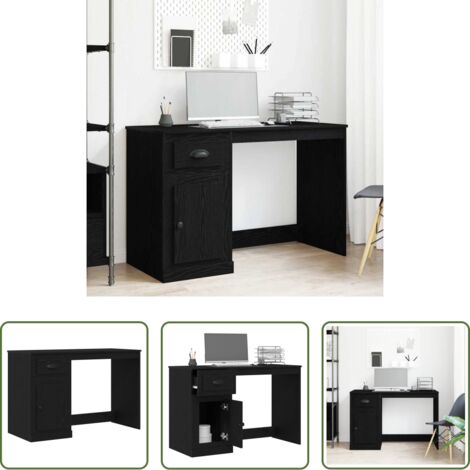 Scrivania Rovere Nero -  Scrivania Rovere Nero 50 x 115 x 75 cm Legno multistrato