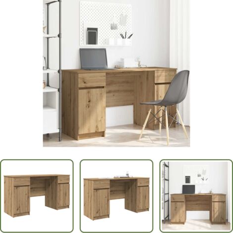 Scrivania rovere -  Scrivania rovere artigianale 140 x 49 x 76 cm Legno multistrato