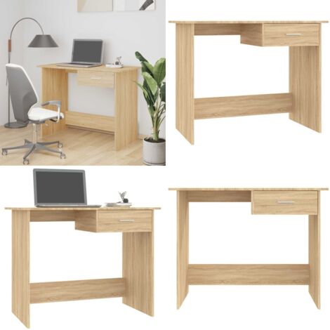 Scrivania Rovere Sonoma 100x50x76 cm in Legno Multistrato - Scrivania rovere sonoma - Scrivania angolare