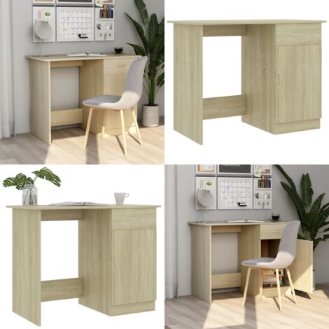 Scrivania Rovere Sonoma 100x50x76 cm in Legno Multistrato - Scrivania rovere sonoma - Scrivania moderna