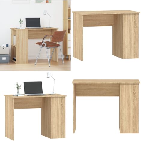 Scrivania Rovere Sonoma 100x55x75 cm in Legno Multistrato - Scrivania da ufficio - Scrivania con ripiani