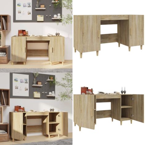 Scrivania Rovere Sonoma 140x50x75 cm in Legno Multistrato - Scrivania Rovere Sonoma - Scrivania da ufficio
