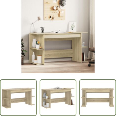 Scrivania Rovere Sonoma -  Scrivania Rovere Sonoma 140x50x75 cm in Legno Multistrato