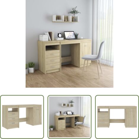 Scrivania Rovere Sonoma -  Scrivania Rovere Sonoma 140x50x76 cm in Truciolato