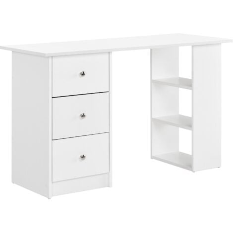 Scrivania scrittoio postazione computer legno melaminico piatto bianco 120 x 49 x 72 cm 030001179