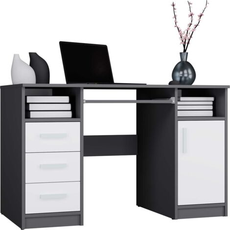 Scrivania sinistra con 4 cassetti, 51 cm, x 98 cm, x 76 cm, Argilla