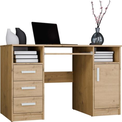 Scrivania sinistra con 4 cassetti, 51 cm, x 98 cm, x 76 cm, Cashmere
