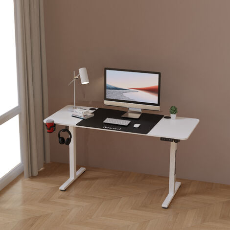 Scrivania Regolabile in Altezza con Sollevamento Elettronico 72-117 cm  Funzione Active Mode Standing Desk con Piano 140x60 cm Effetto Rovere