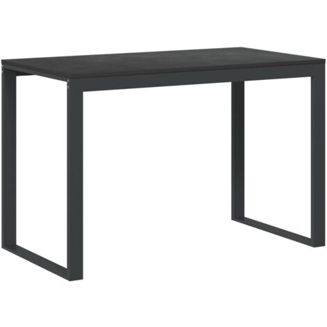 Scrivania tavolo postazione di lavoro mobile per computer studio per computer 110 x 60 x 73 cm derivati del legno nero 020023745