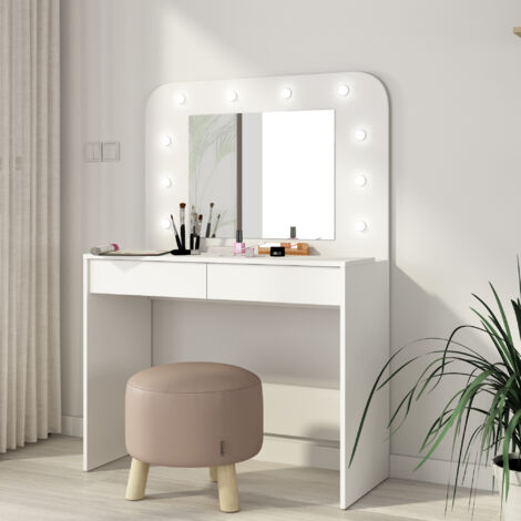 SCRIVANIA/TOELETTA VANITY MOD. HOLLYWOOD CM 100X42 H. 142.6 TUTTA BIANCA