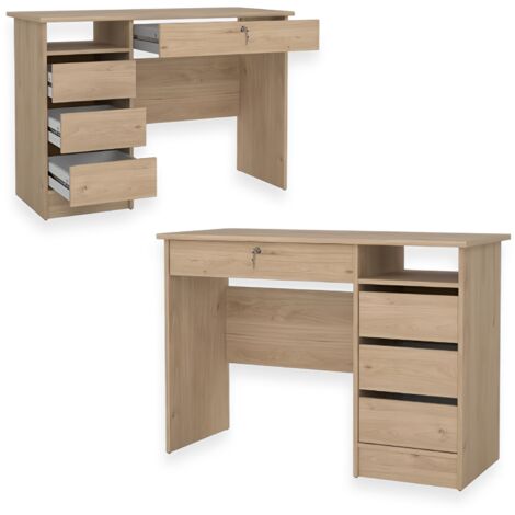 Scrivania Ufficio Function Plus Tvilum 109x48x75 cm con 3 Cassetti e Serratura - COLORE: QUERCIA