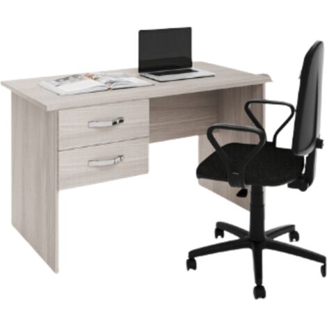Scrivania ufficio olmo con due cassetti. Scrivanie porta