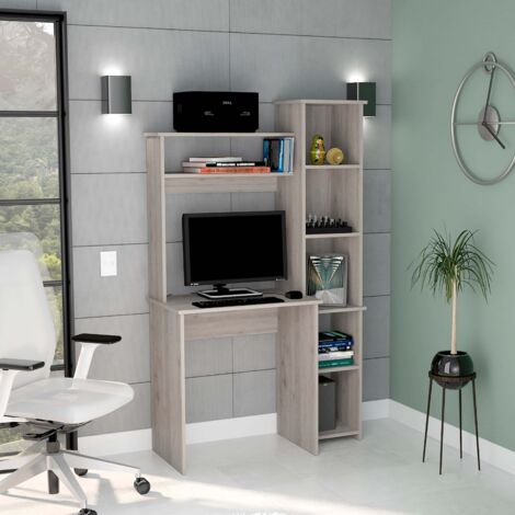 Scrivania Versailles con libreria, in frassino, dimensioni 162,5 cm L x 98,5 cm L x 45,3 cm P