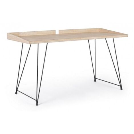 Scrivania Vintage "District" da ufficio e cameretta porta pc in legno naturale 142 cm