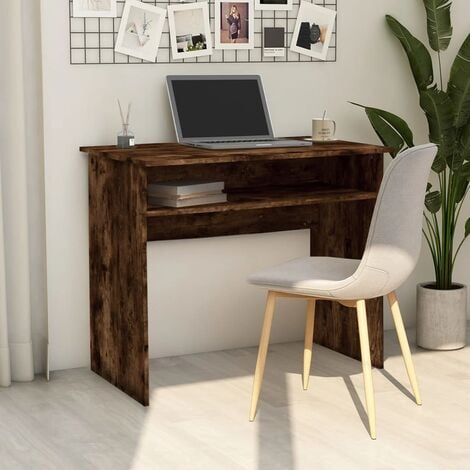 Scrivania porta pc in legno acero con mobiletto e mensola in vetro mod  printy - Nonsolopoltrone