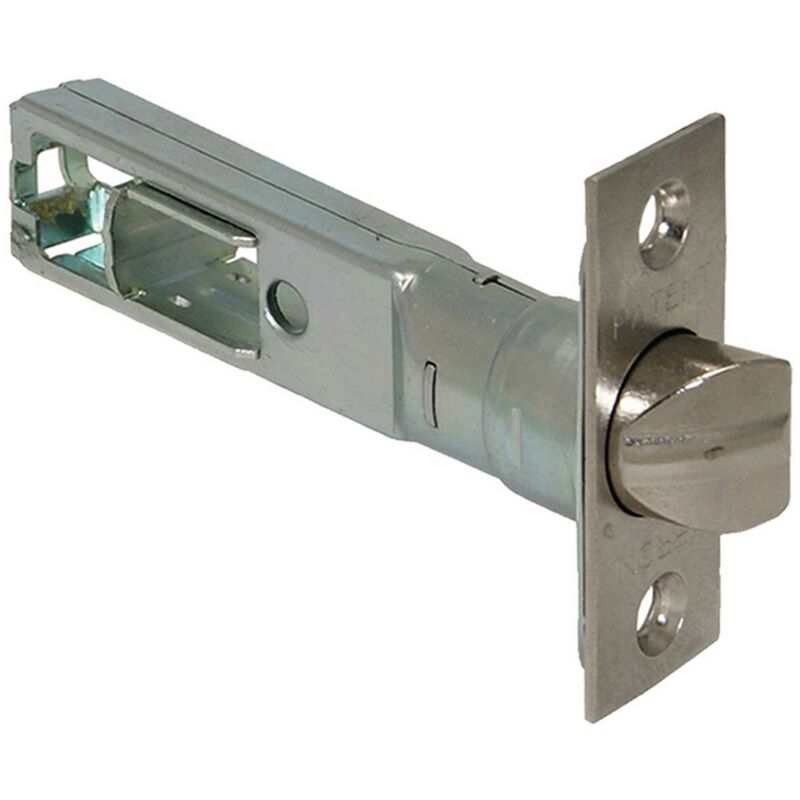 Image of Meroni - scrocco tubolare per serratura premi/apri 'nova' e 60 mm - frontale ottone nichel.