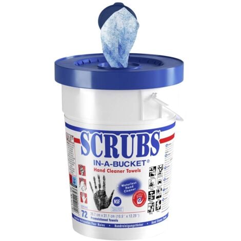 ECOLANDS Scrubs In-a-Bucket Salviette per la pulizia delle mani 72 pz.