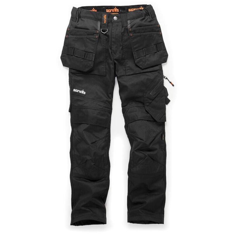 Scruffs - Pantalon Trade Flex noir avec poches-étuis pour femmes Taille 34 r