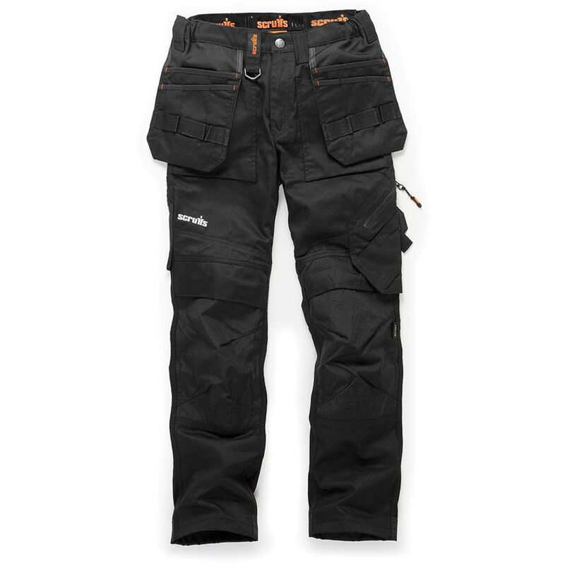Scruffs - Pantalon Trade Flex noir avec poches-étuis pour femmes Taille 36 r